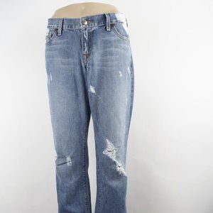 Ruehl No. 925 Boot 30 (31 X 35) Women’s Denim Jeans Medium Wash Distressed USA